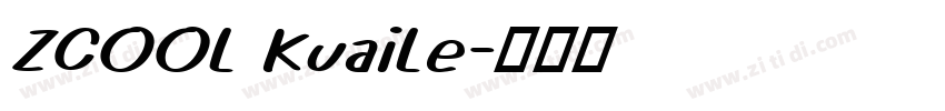 ZCOOL KuaiLe字体转换